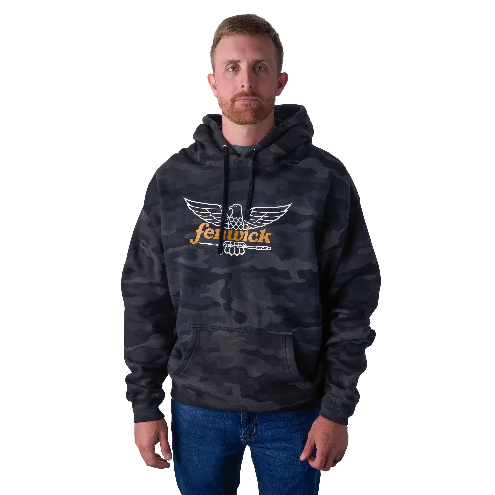 Fenwick Logo Camo Pullover Fleece Hoodie - Image 3