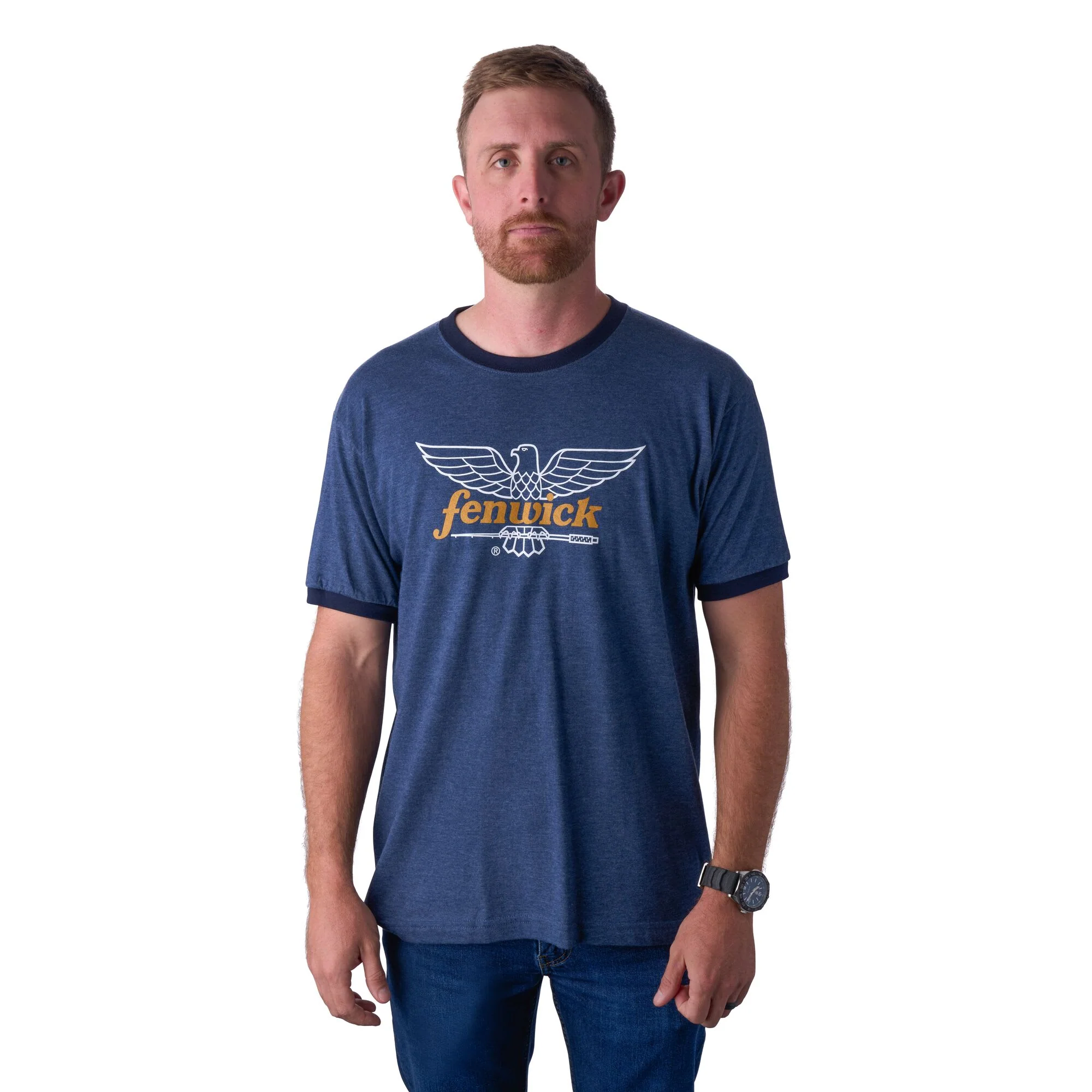 Fenwick Logo Short Sleeve Ringer T-Shirt - Image 3